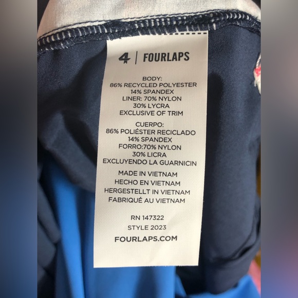 NWT FourLaps Command Shorts in Navy / Confetti Camo Blue - Size XXL - Picture 7 of 7